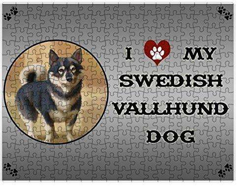 I love My Swedish Vallhund Dog Puzzle with Photo Tin D260