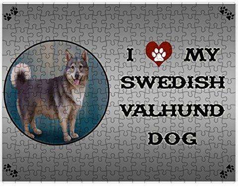 I love My Swedish Vallhund Dog Puzzle with Photo Tin D261