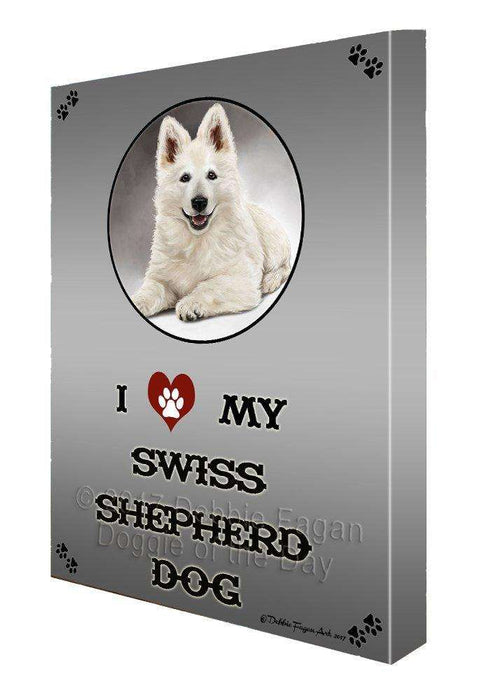 I love My Swiss Shepherd Dog Canvas Wall Art