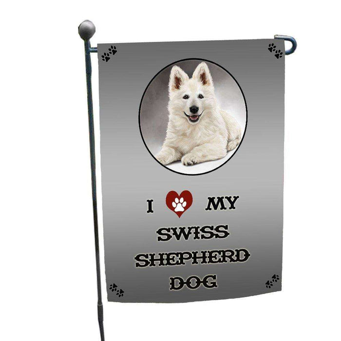 I love My Swiss Shepherd Dog Garden Flag
