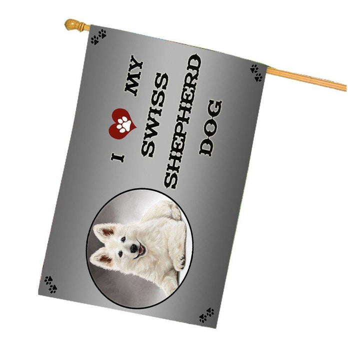 I love My Swiss Shepherd Dog House Flag