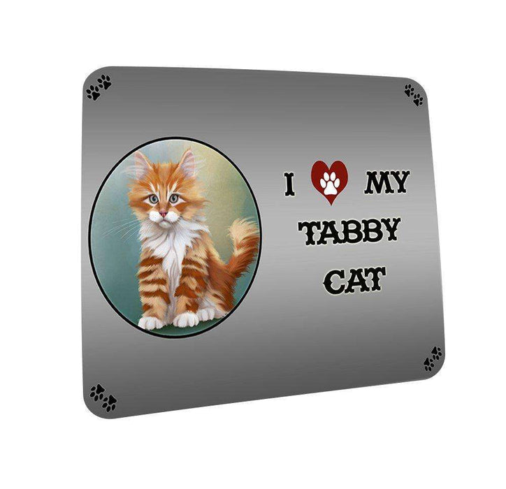 I love My Tabby Cat Coasters Set of 4