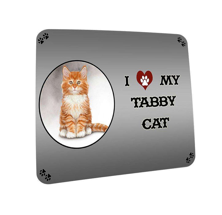 I love My Tabby Cat Coasters Set of 4