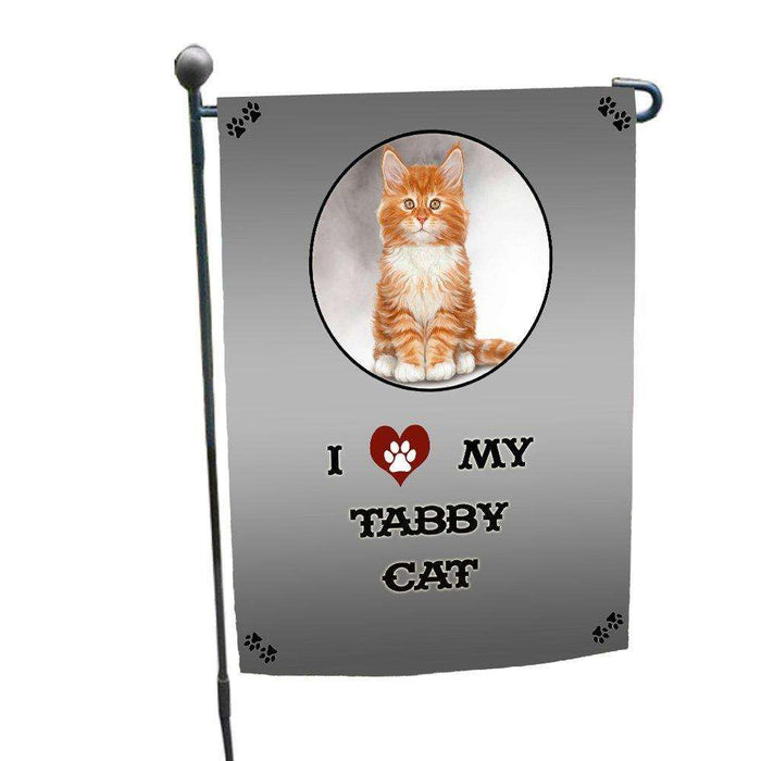 I love My Tabby Cat Garden Flag