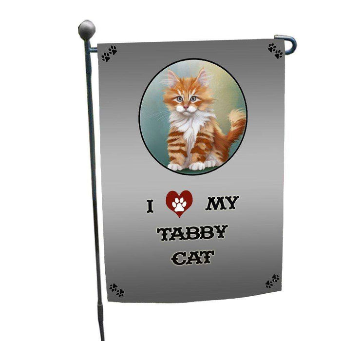 I love My Tabby Cat Garden Flag