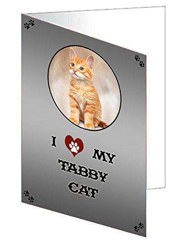I love My Tabby Cat Handmade Artwork Assorted Pets Greeting Cards and Note Cards with Envelopes for All Occasions and Holiday Seasons