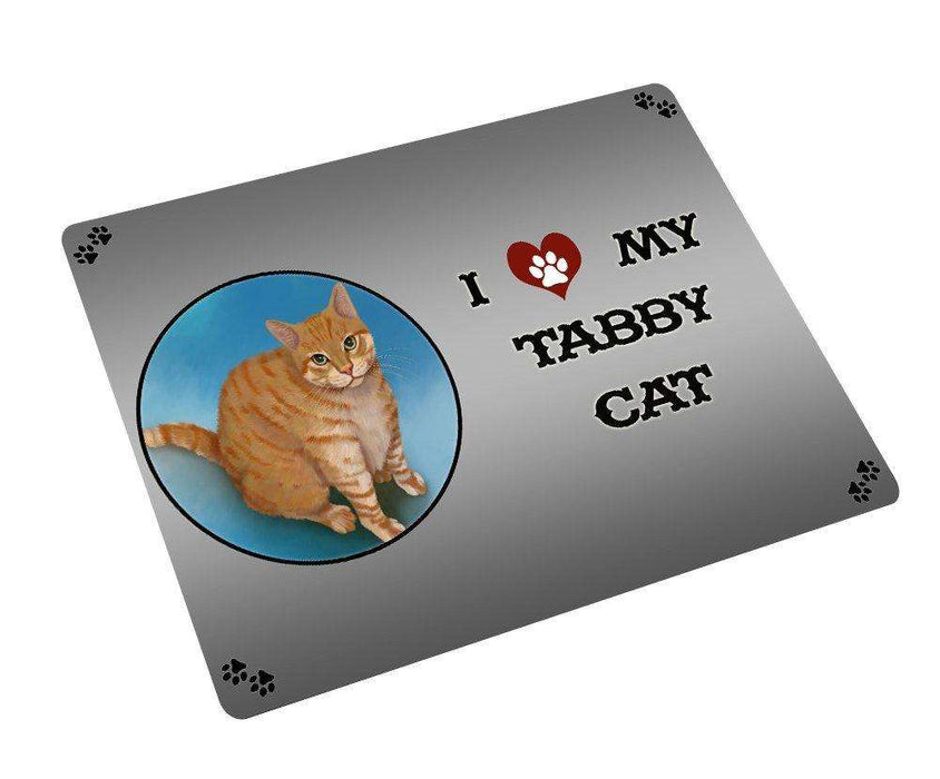 I love My Tabby Cat Large Refrigerator / Dishwasher Magnet D252