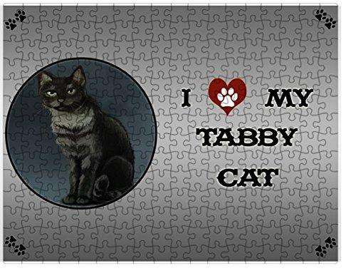 I love My Tabby Cat Puzzle with Photo Tin D263