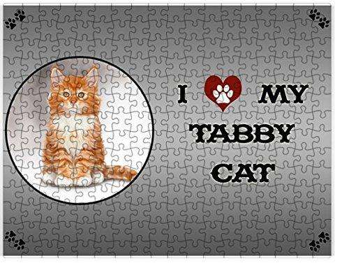 I love My Tabby Cat Puzzle with Photo Tin D264