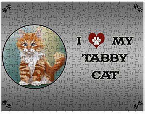 I love My Tabby Cat Puzzle with Photo Tin D265