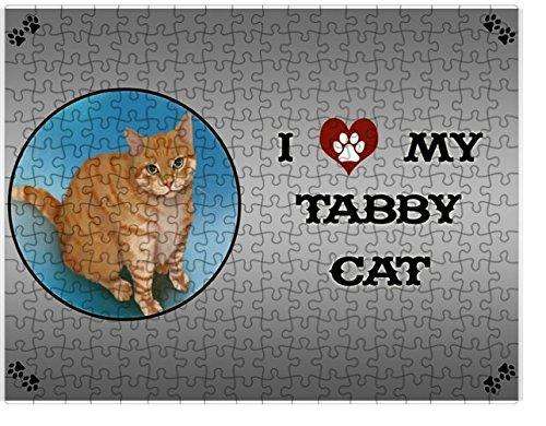 I love My Tabby Cat Puzzle with Photo Tin D266