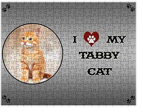 I love My Tabby Cat Puzzle with Photo Tin D268