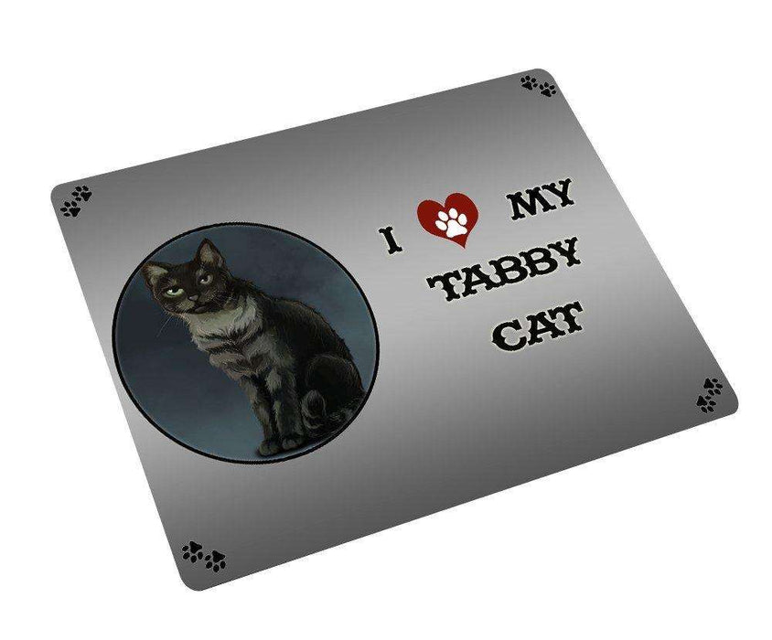 I love My Tabby Cat Tempered Cutting Board (Small)
