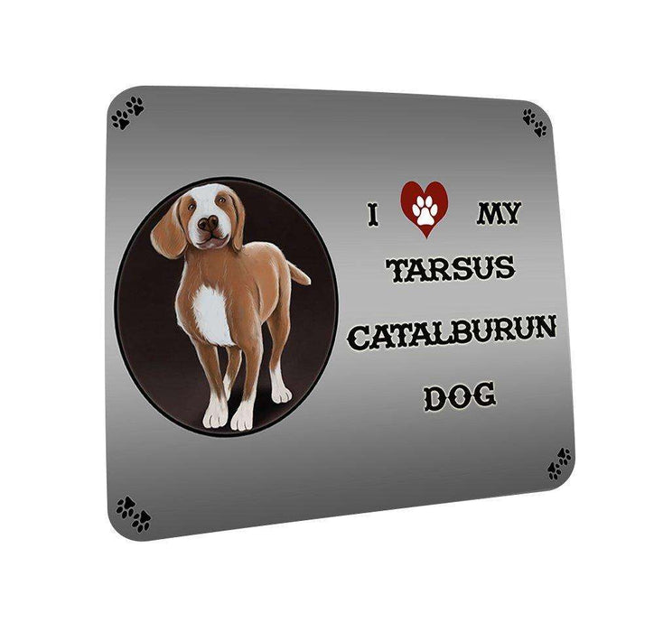 I love My Tarsus Catalburun Dog Coasters Set of 4