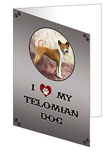 I Love My Telomian Dog Handmade Artwork Assorted Pets Greeting Cards and Note Cards with Envelopes for All Occasions and Holiday Seasons