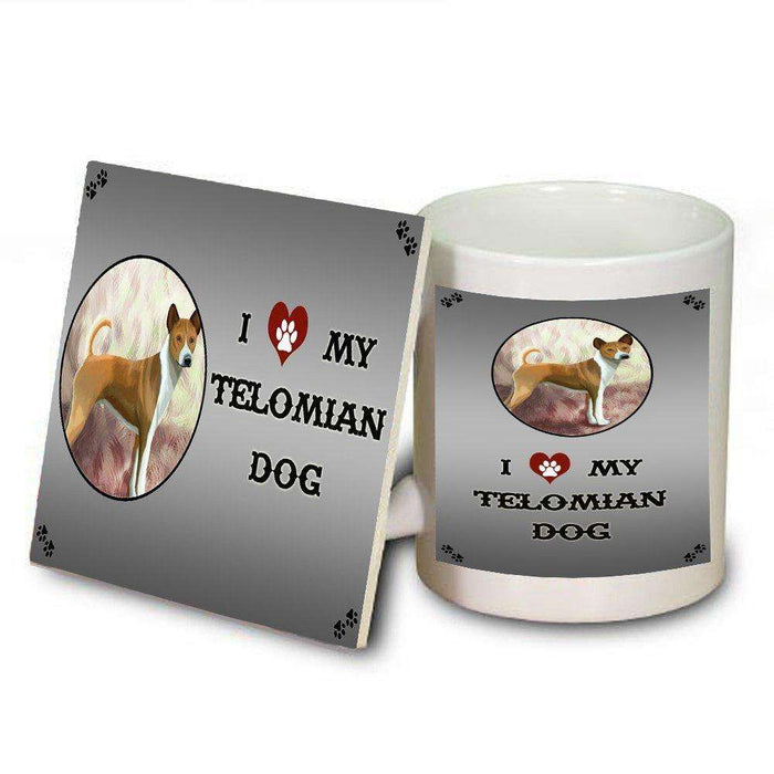 I Love My Telomian Dog Mug and Coaster Set