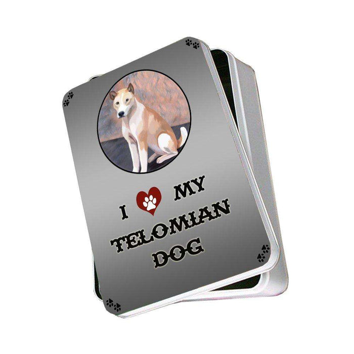 I Love My Telomian Dog Photo Storage Tin