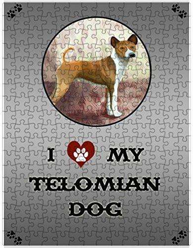 I Love My Telomian Dog Puzzle with Photo Tin