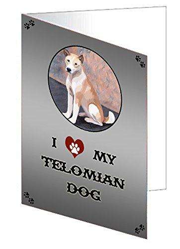 I love My Telomian Puppy Dog Handmade Artwork Assorted Pets Greeting Cards and Note Cards with Envelopes for All Occasions and Holiday Seasons