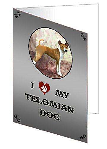 I love My Telomian Puppy Dog Handmade Artwork Assorted Pets Greeting Cards and Note Cards with Envelopes for All Occasions and Holiday Seasons