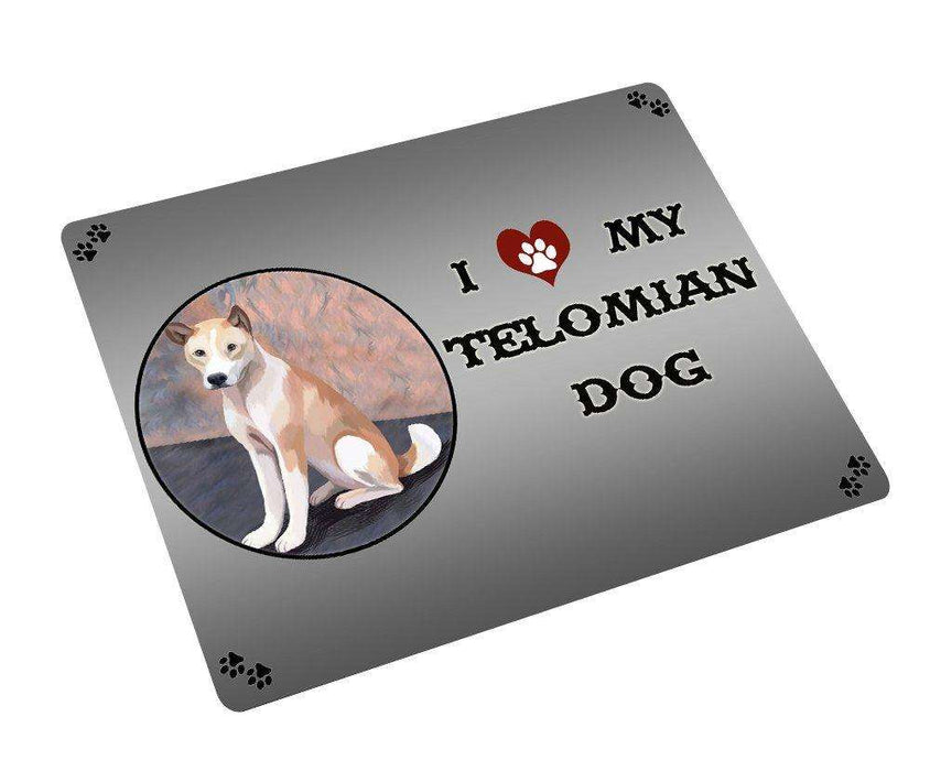 I love My Telomian Puppy Dog Large Refrigerator / Dishwasher Magnet D256