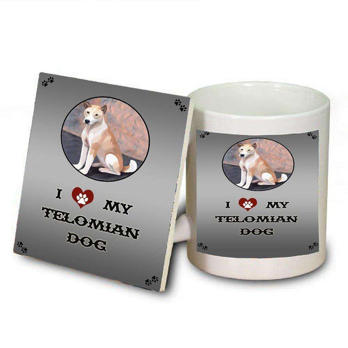 I love My Telomian Puppy Dog Mug and Coaster Set
