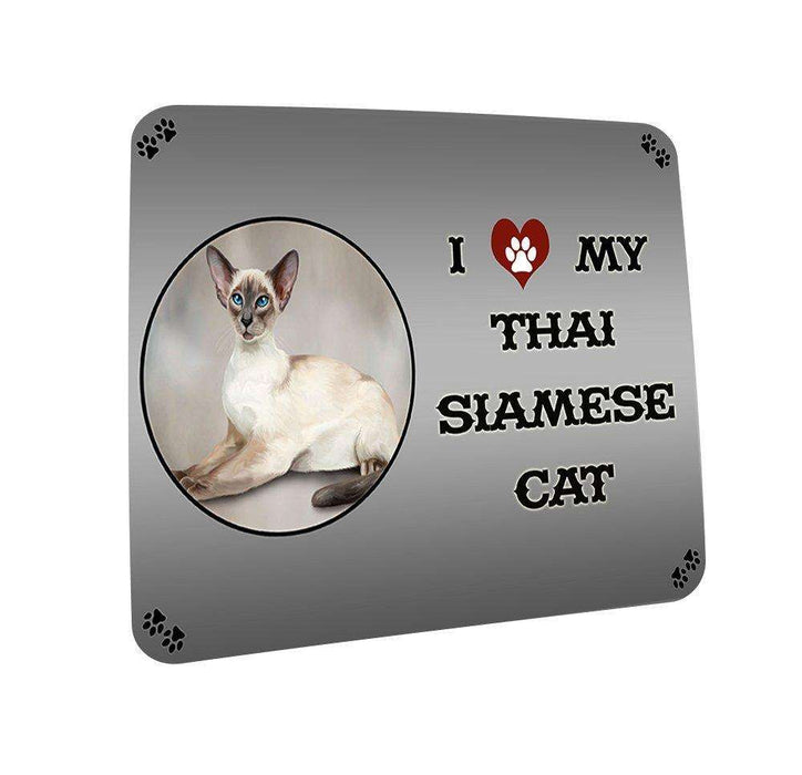 I love My Thai Siamese Cat Coasters Set of 4