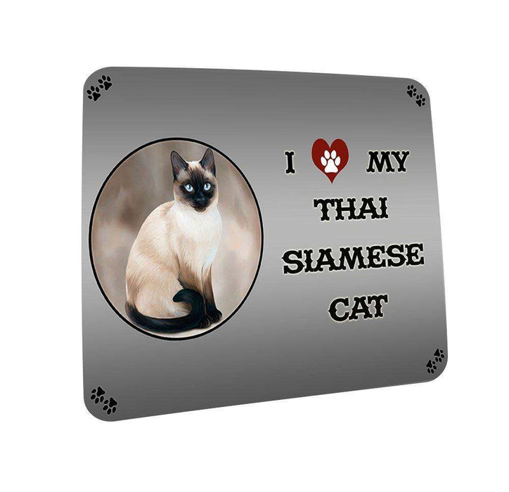 I love My Thai Siamese Cat Coasters Set of 4