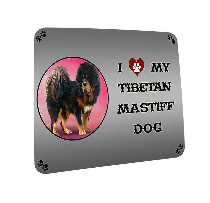 I love My Tibetan Mastiff Dog Coasters Set of 4
