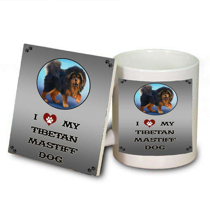 I love My Tibetan Mastiff Dog Mug and Coaster Set