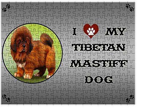 I love My Tibetan Mastiff Dog Puzzle with Photo Tin D276