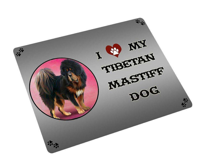 I love My Tibetan Mastiff Dog Tempered Cutting Board CB112 (Small)
