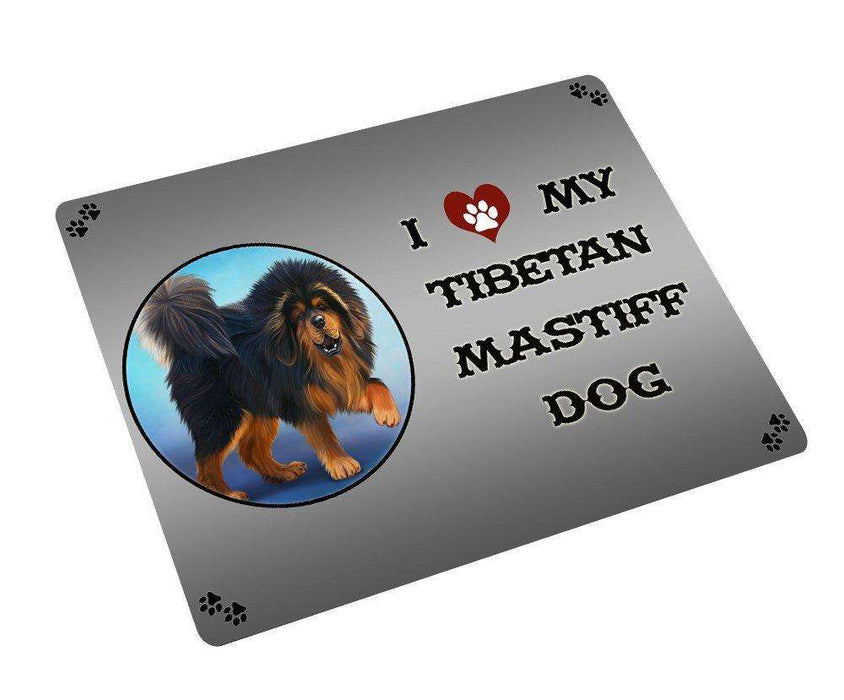 I love My Tibetan Mastiff Dog Tempered Cutting Board