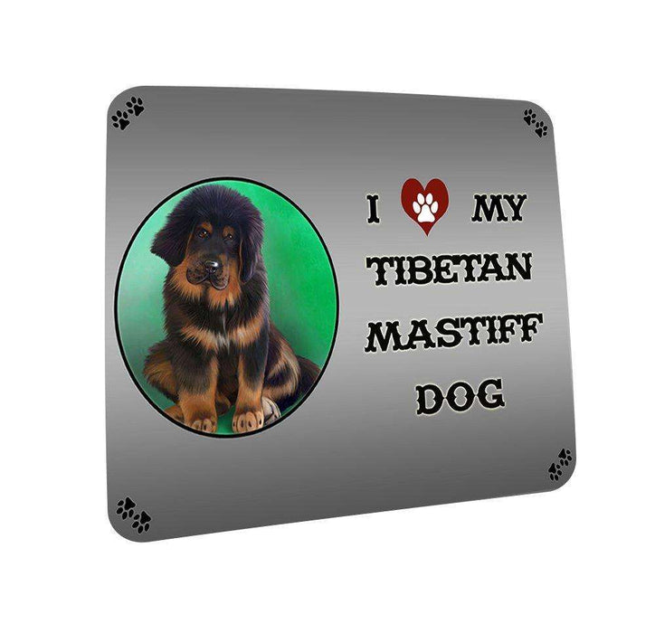 I love My Tibetan Mastiff Puppy Coasters Set of 4