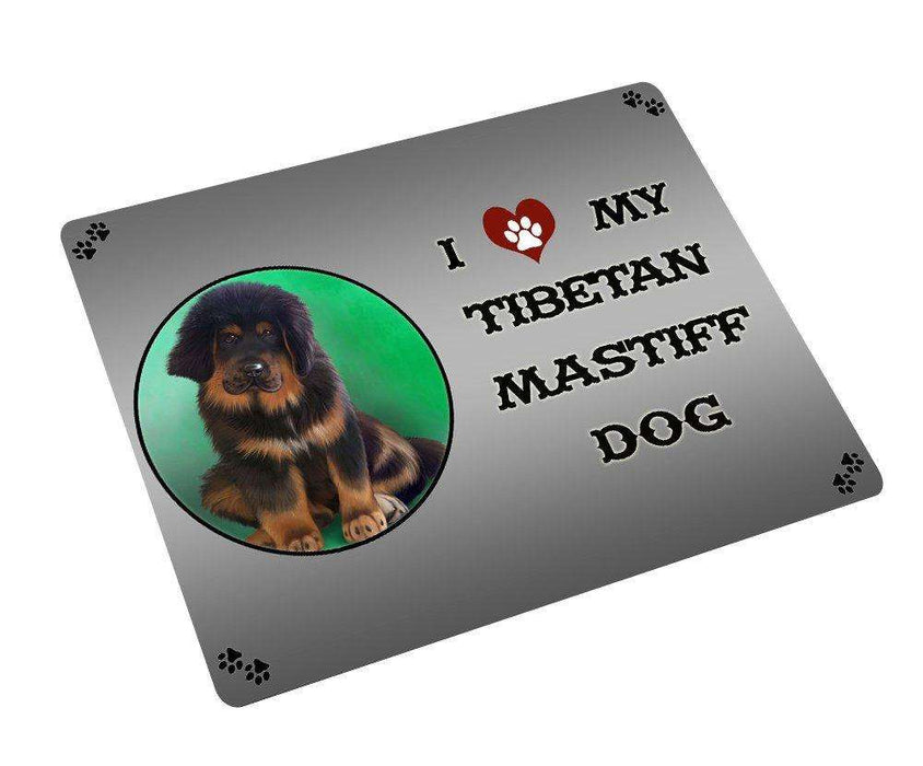 I love My Tibetan Mastiff Puppy Tempered Cutting Board (Small)