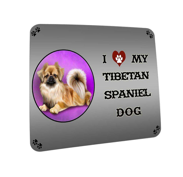 I love My Tibetan Spaniel Dog Coasters Set of 4
