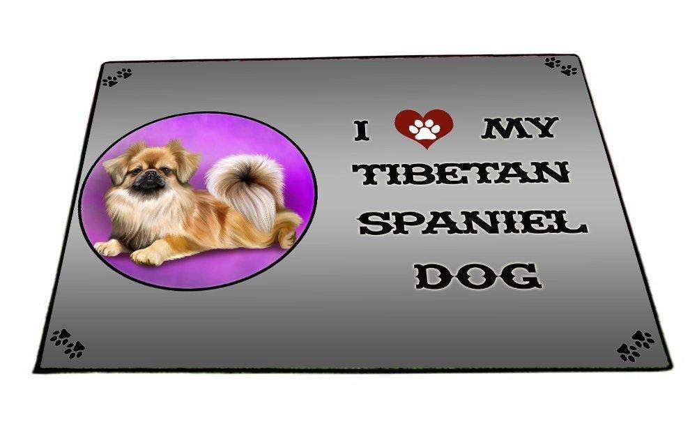 I love My Tibetan Spaniel Dog Indoor/Outdoor Floormat