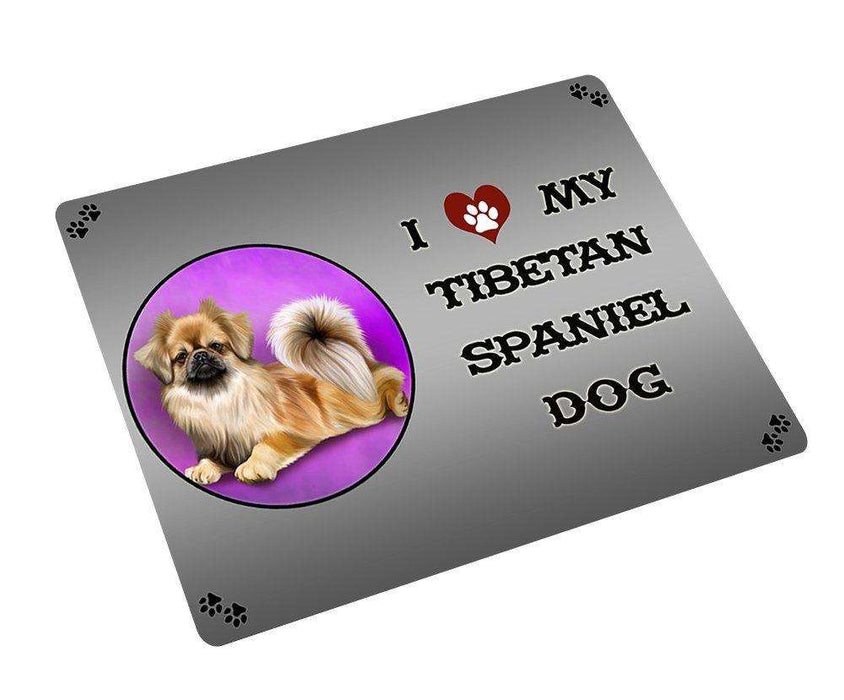 I love My Tibetan Spaniel Dog Large Refrigerator / Dishwasher Magnet D264