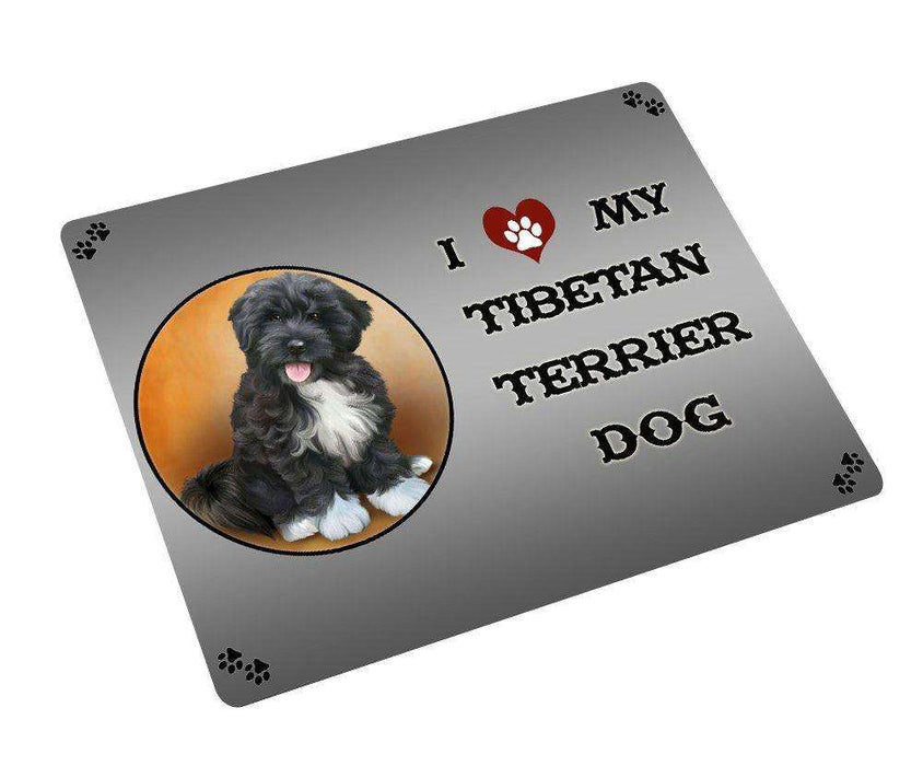 I love My Tibetan Terrier Dog Art Portrait Print Woven Throw Sherpa Plush Fleece Blanket D265