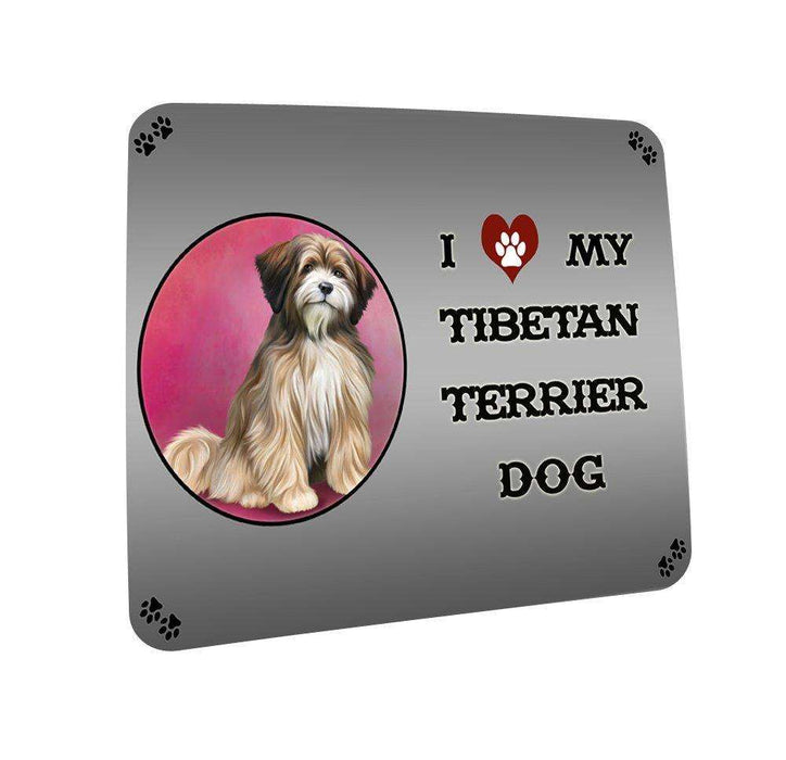 I love My Tibetan Terrier Dog Coasters Set of 4