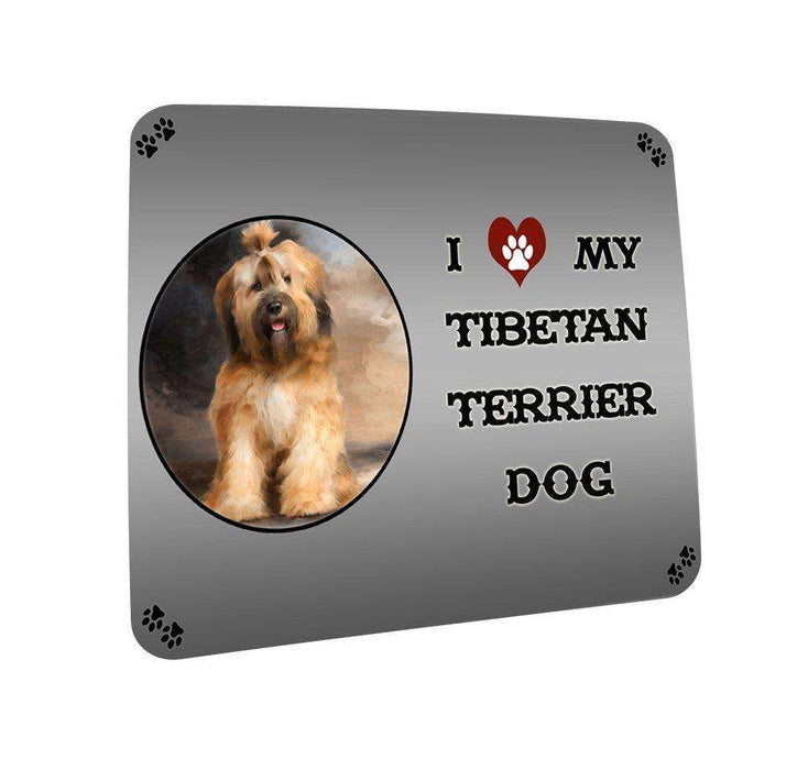 I love My Tibetan Terrier Dog Coasters Set of 4