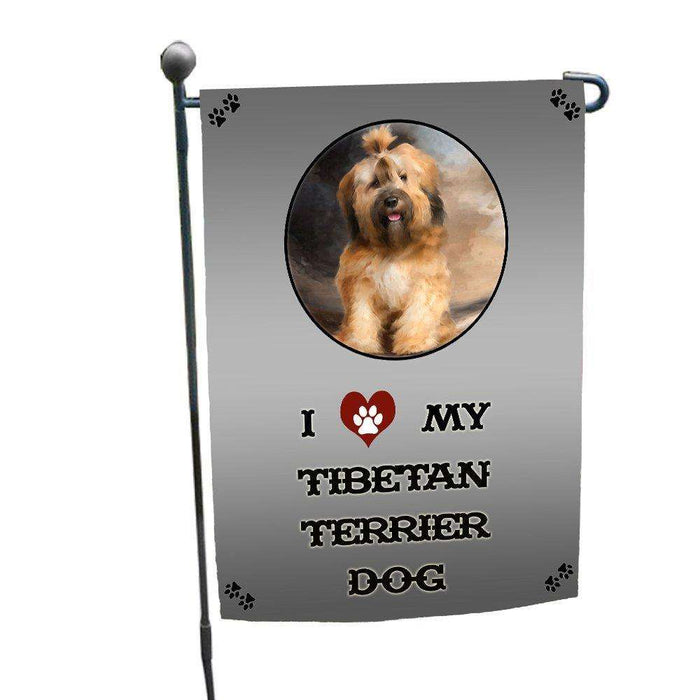 I love My Tibetan Terrier Dog Garden Flag