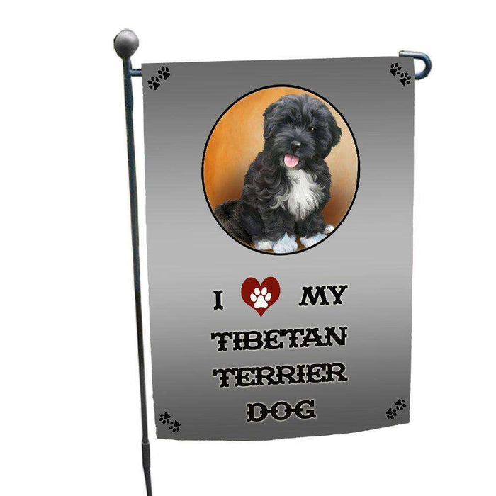 I love My Tibetan Terrier Dog Garden Flag