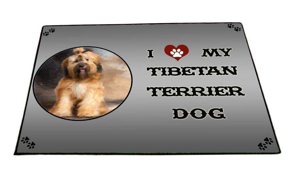 I love My Tibetan Terrier Dog Indoor/Outdoor Floormat