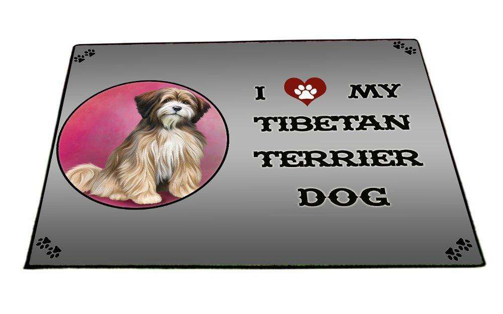 I love My Tibetan Terrier Dog Indoor/Outdoor Floormat