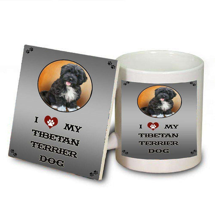 I love My Tibetan Terrier Dog Mug and Coaster Set