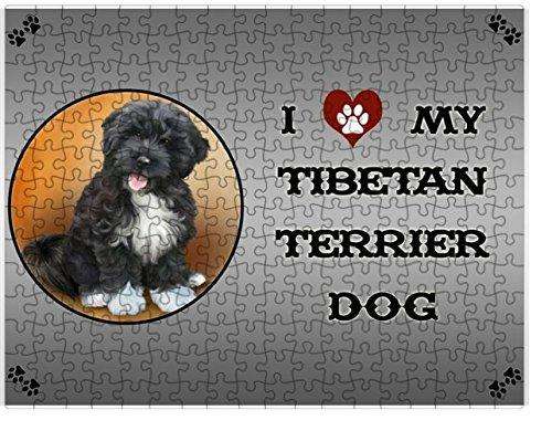 I love My Tibetan Terrier Dog Puzzle with Photo Tin D279