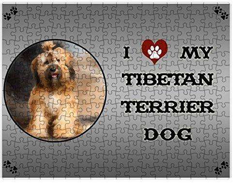 I love My Tibetan Terrier Dog Puzzle with Photo Tin D280