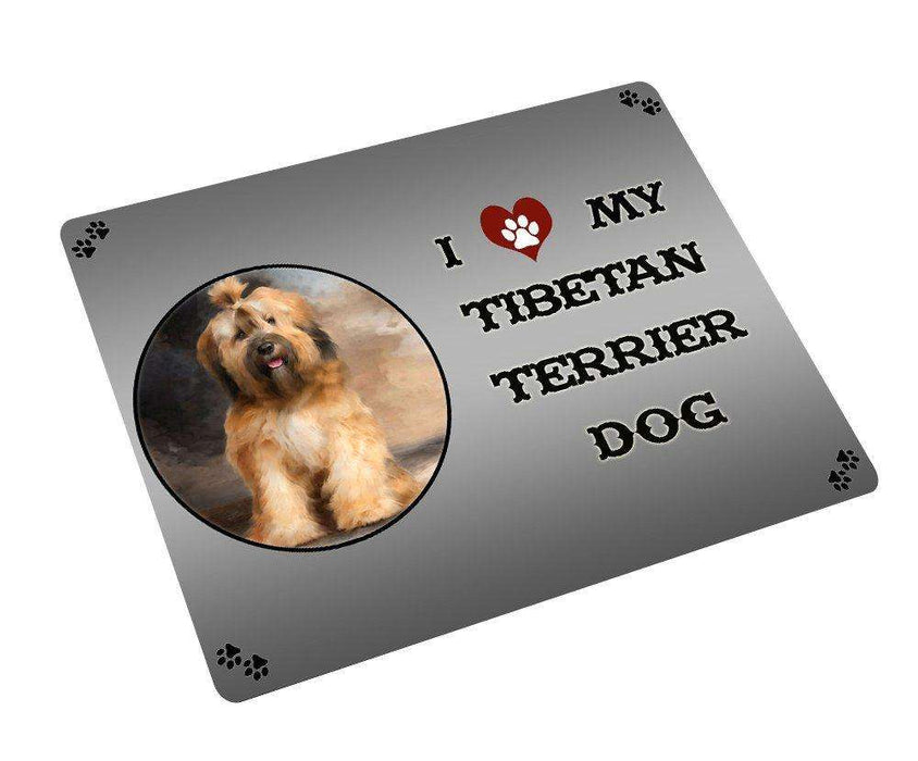 I love My Tibetan Terrier Dog Tempered Cutting Board CB113 (Small)