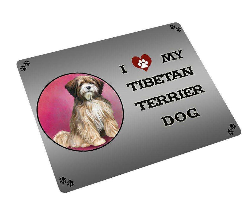 I love My Tibetan Terrier Dog Tempered Cutting Board (Small)